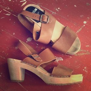 Funkis 926 clog high inga, cognac veggie size 37